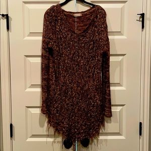 Burgundy crocheted top